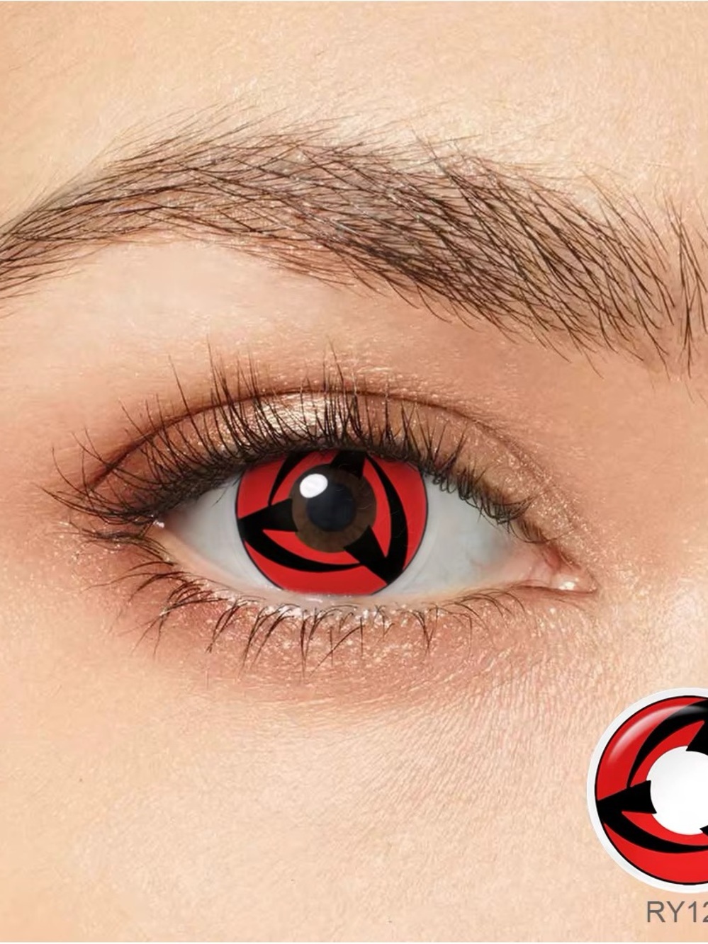 Red Anime Sharingan Decorative Contact Lenses - Brand: